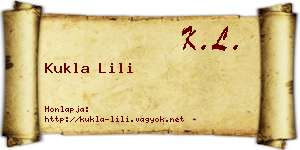 Kukla Lili névjegykártya